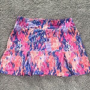 Pink & Purple Abstract Print Tennis Skirt